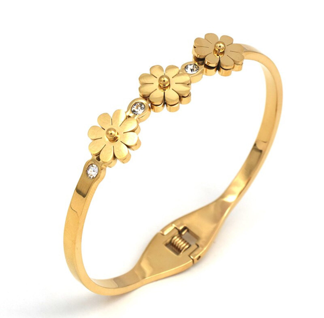 LUXE -THREE CHEERFUL DAISIES (GOLD)