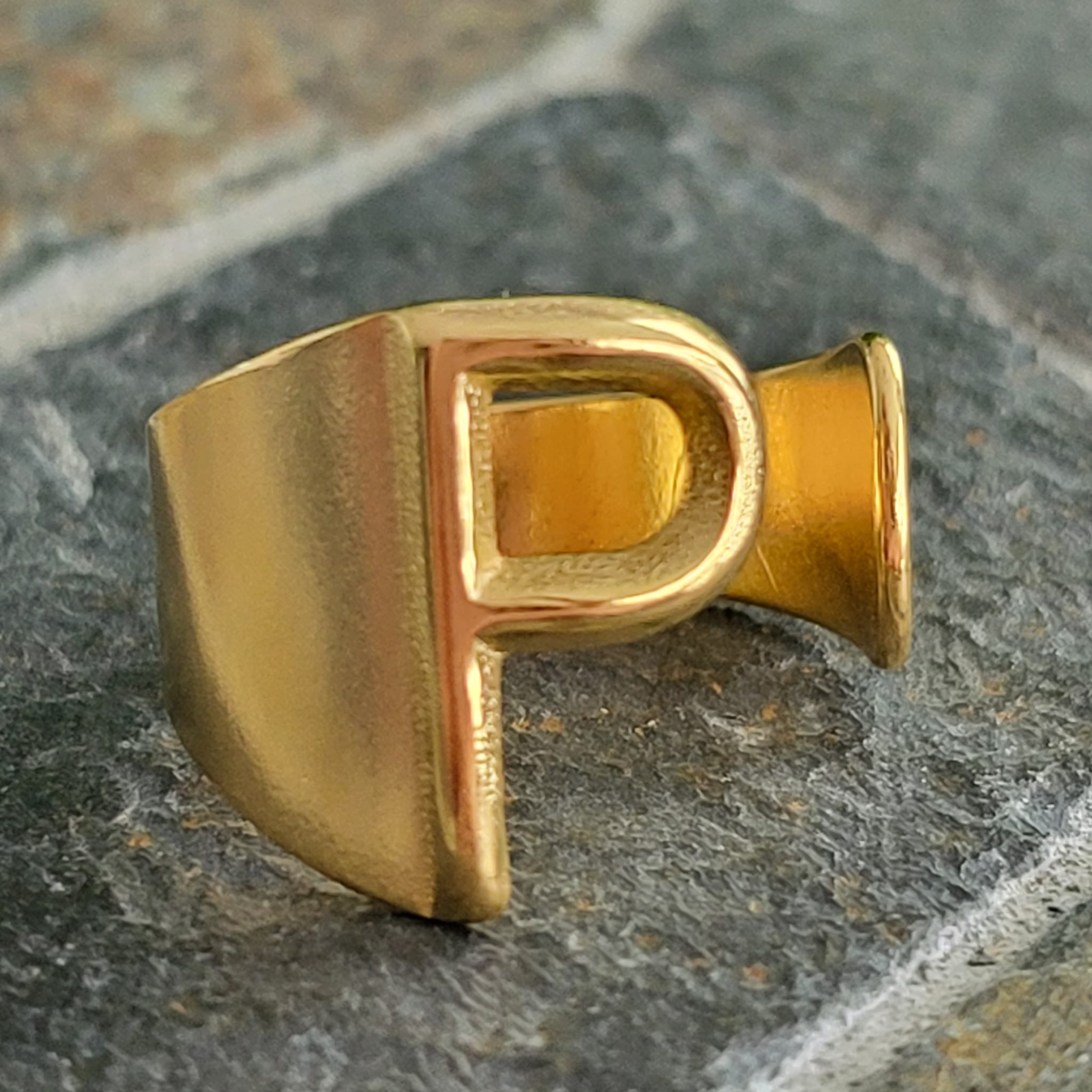 Luxe Ring - Initial- P