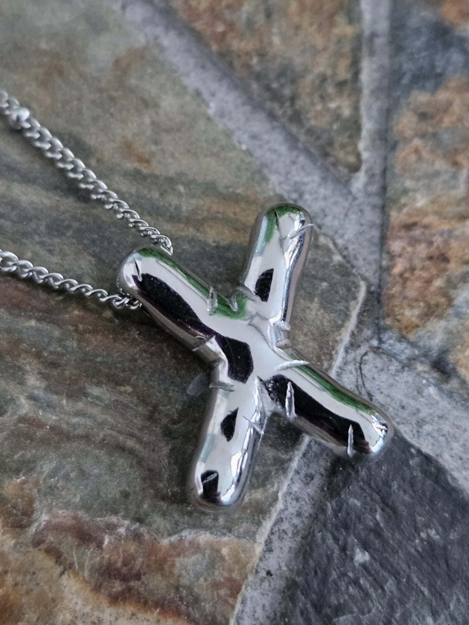 Initial Necklace - Bamboo Balloon (SILVER) - X