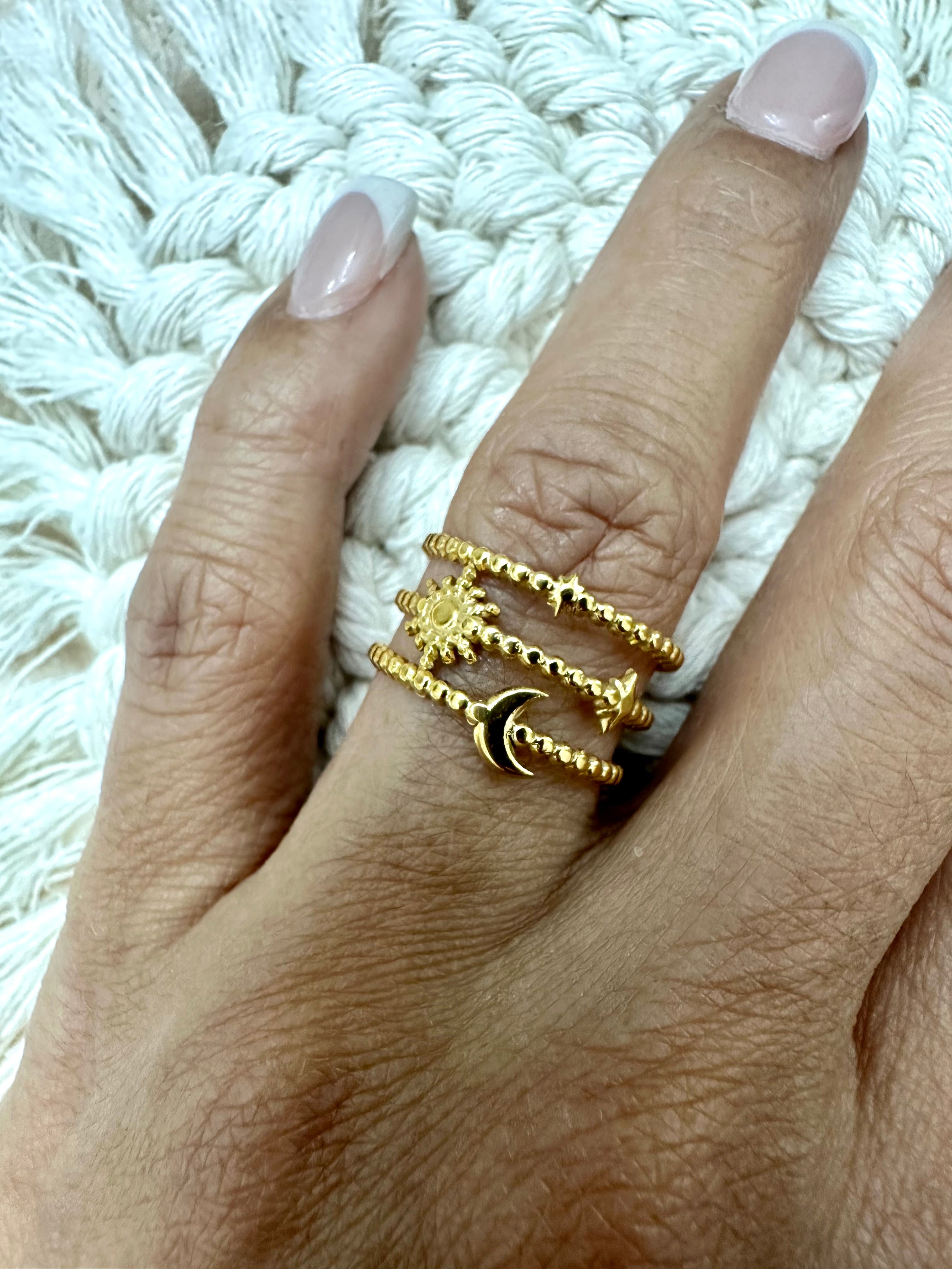 Sun, Moon and Stars Ring