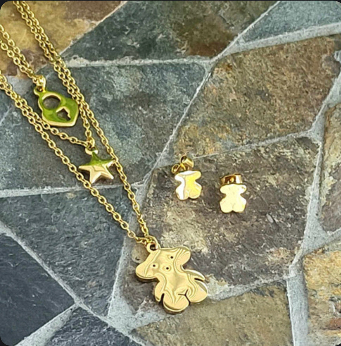 Three Layers Inspired Bear Stainless Steel Set