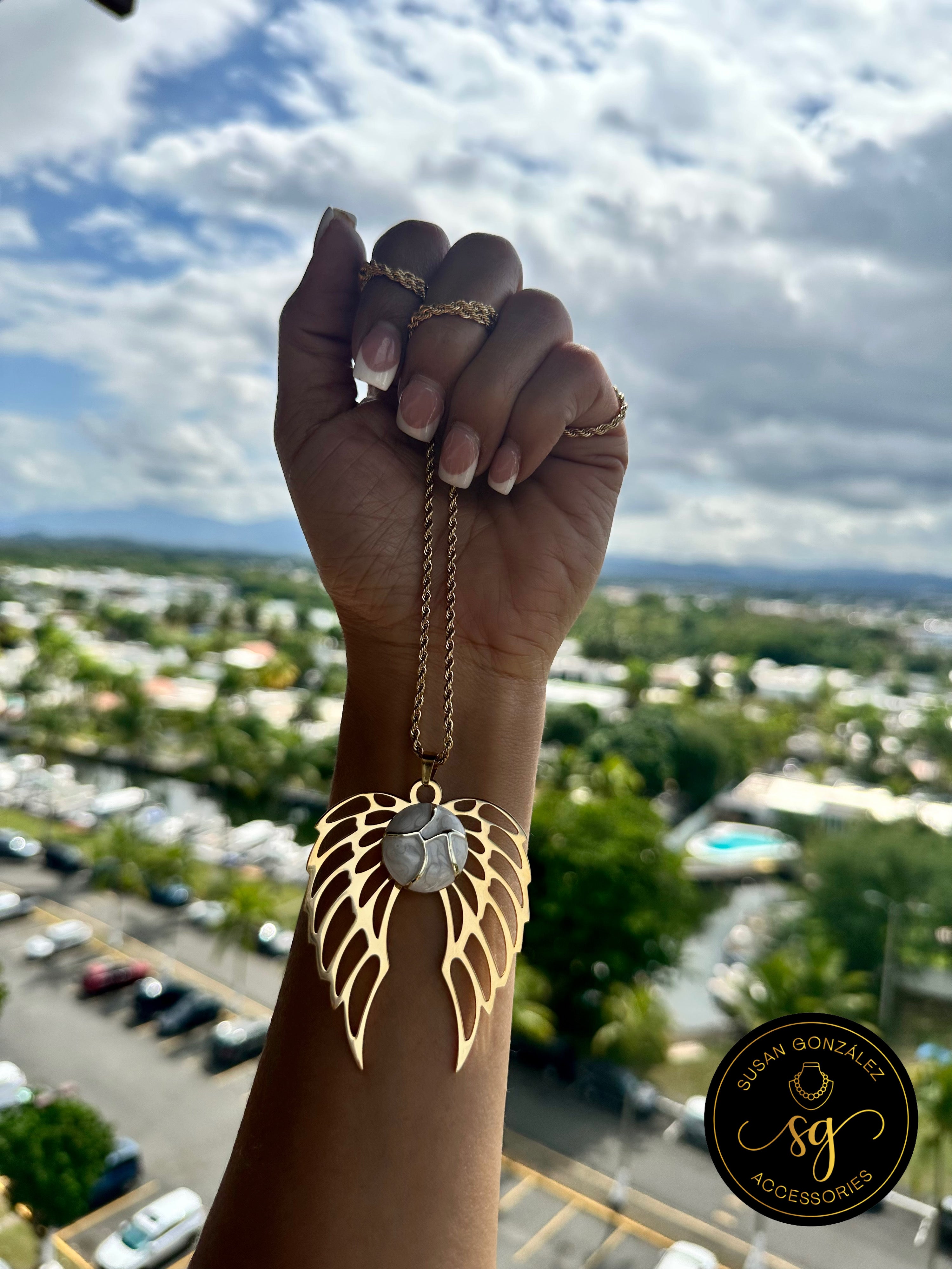 Luxe Angel Wings Pendant