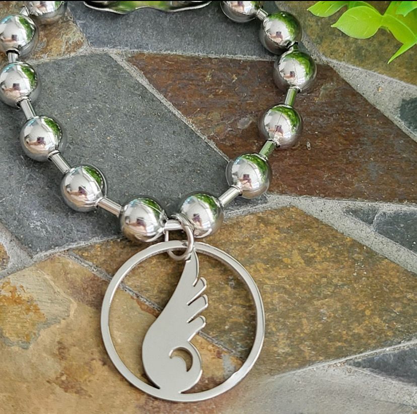 Stainless Steel Bracelet Set - Angels Wing (Silver)