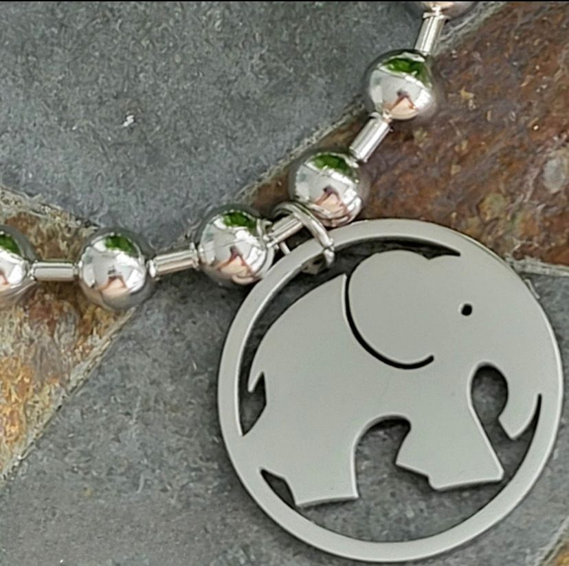 Stainless Steel Bracelet Set - Elephant (Silver)