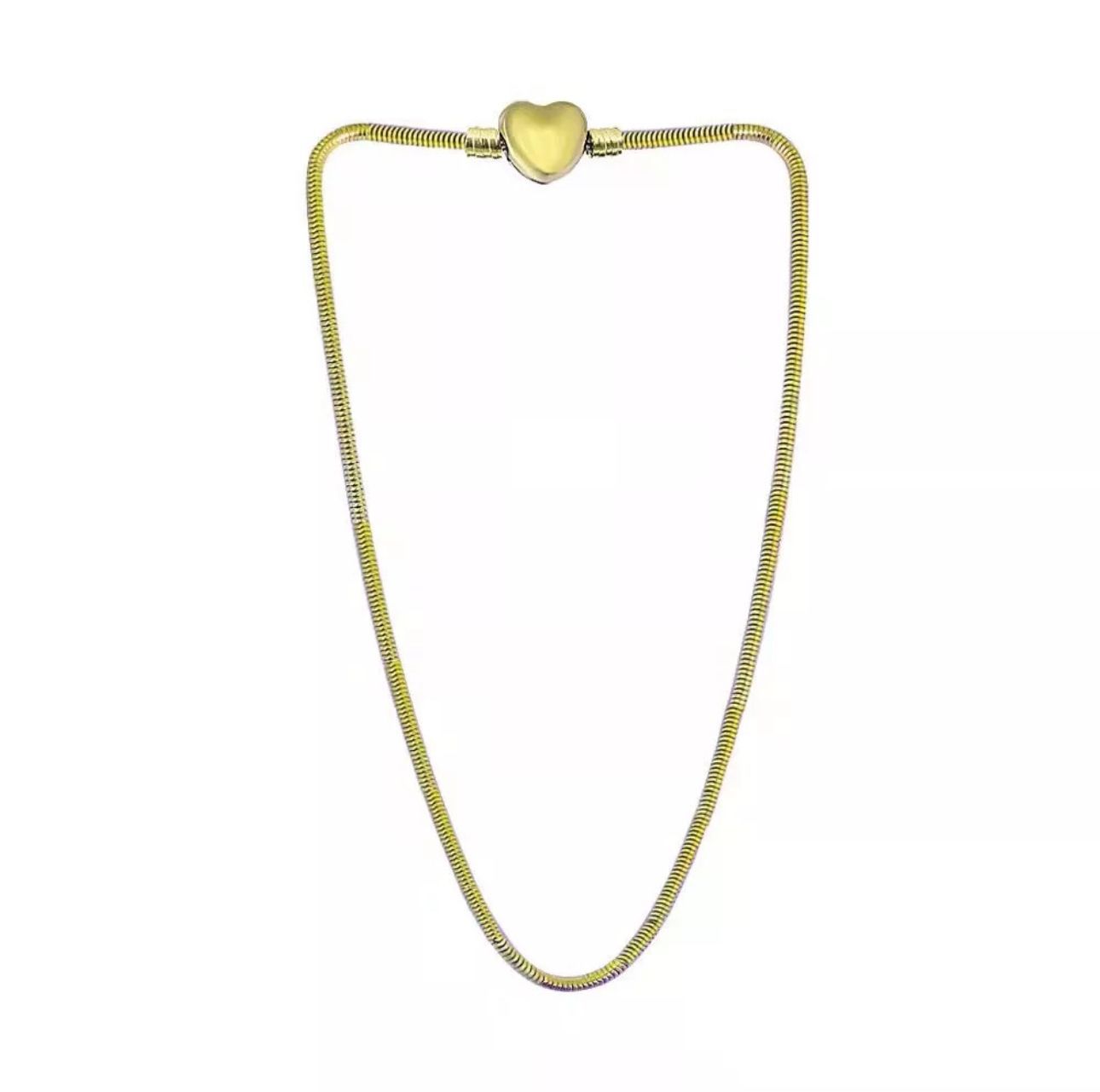 HEART Necklace GOLD ( cadena para charms)