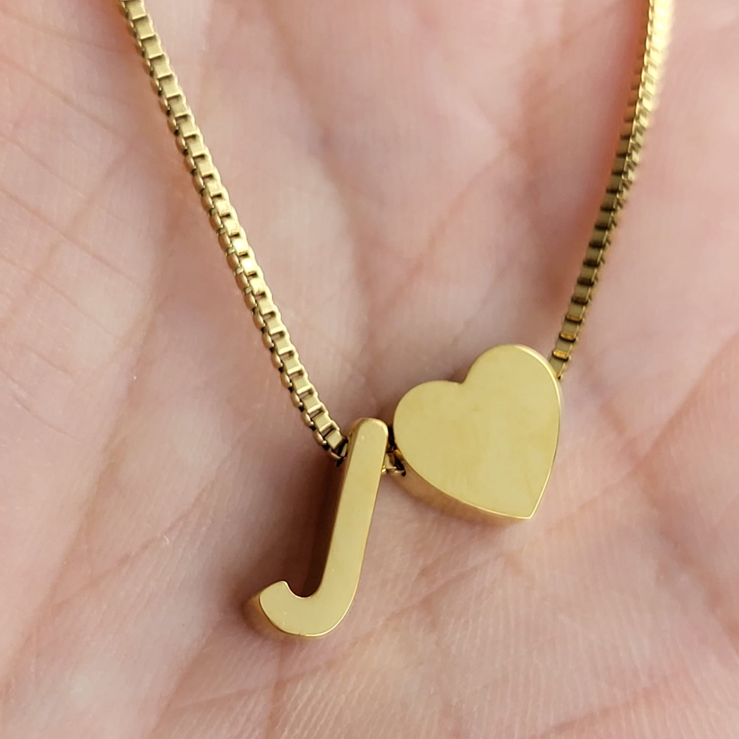 Necklace Initials Love - J