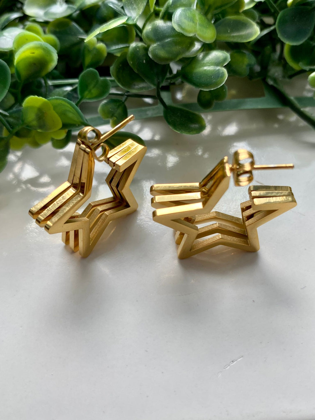 Stainless Steel Earrings (316L) - 3D STAR