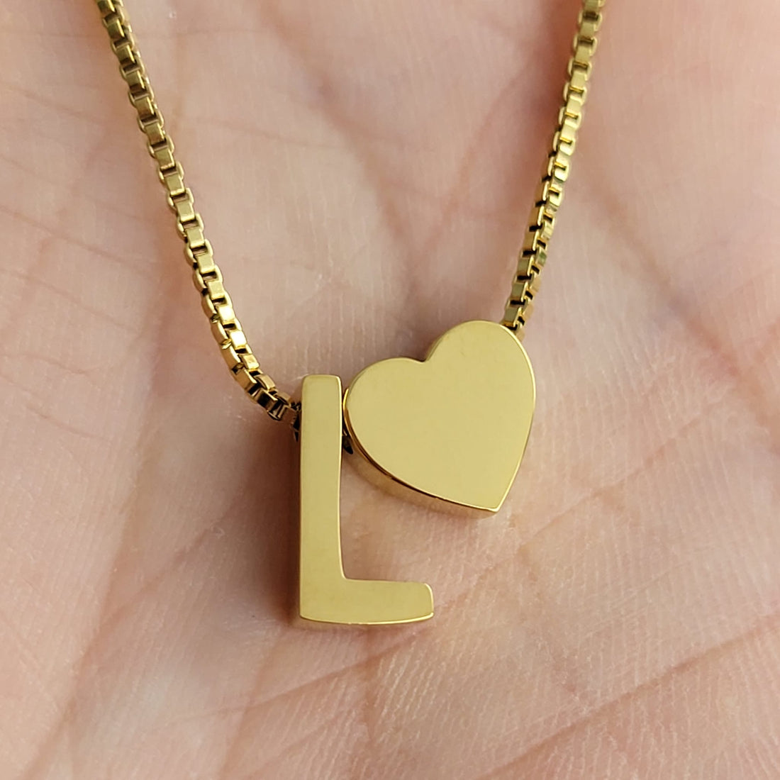 Necklace Initials Love - L