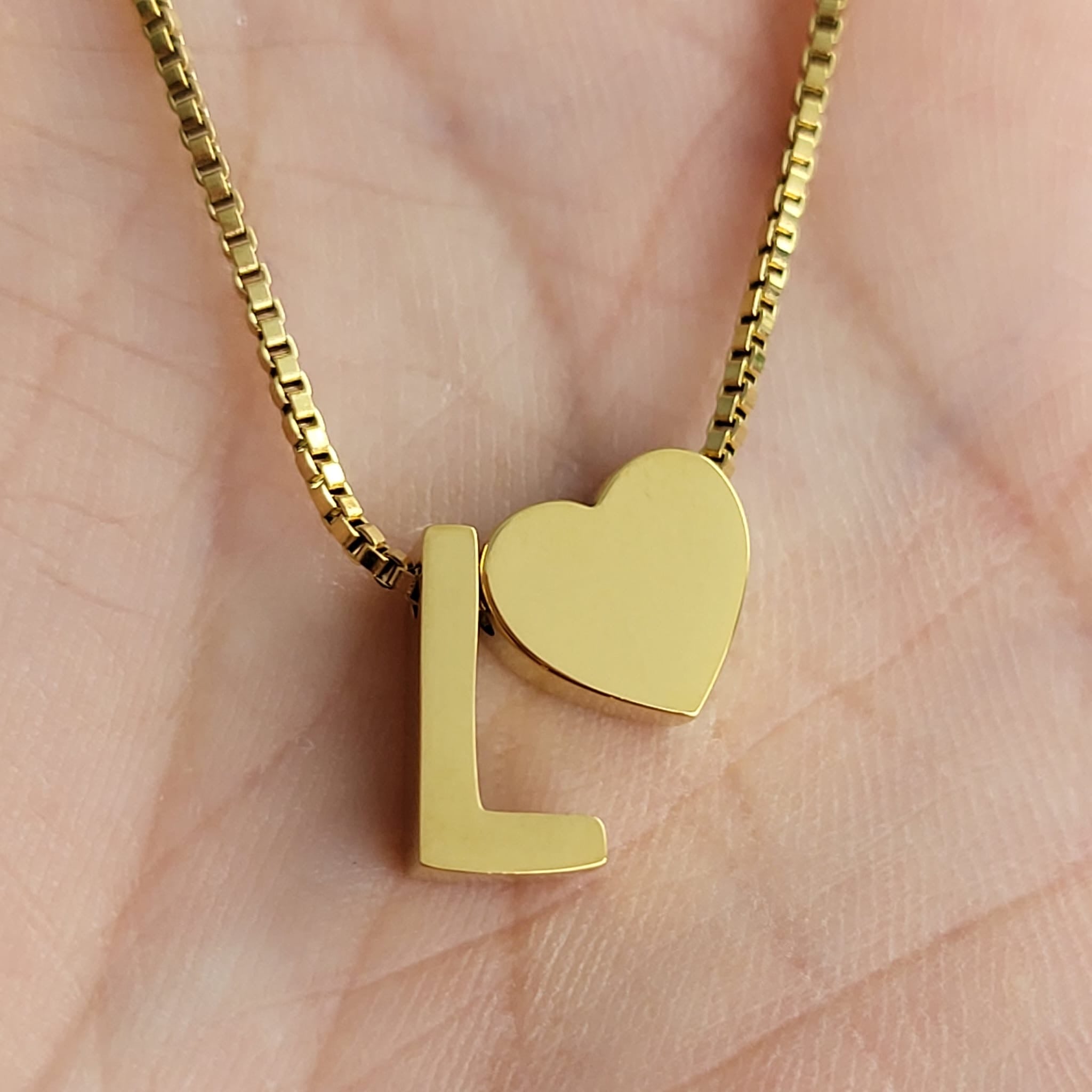 Necklace Initials Love - L