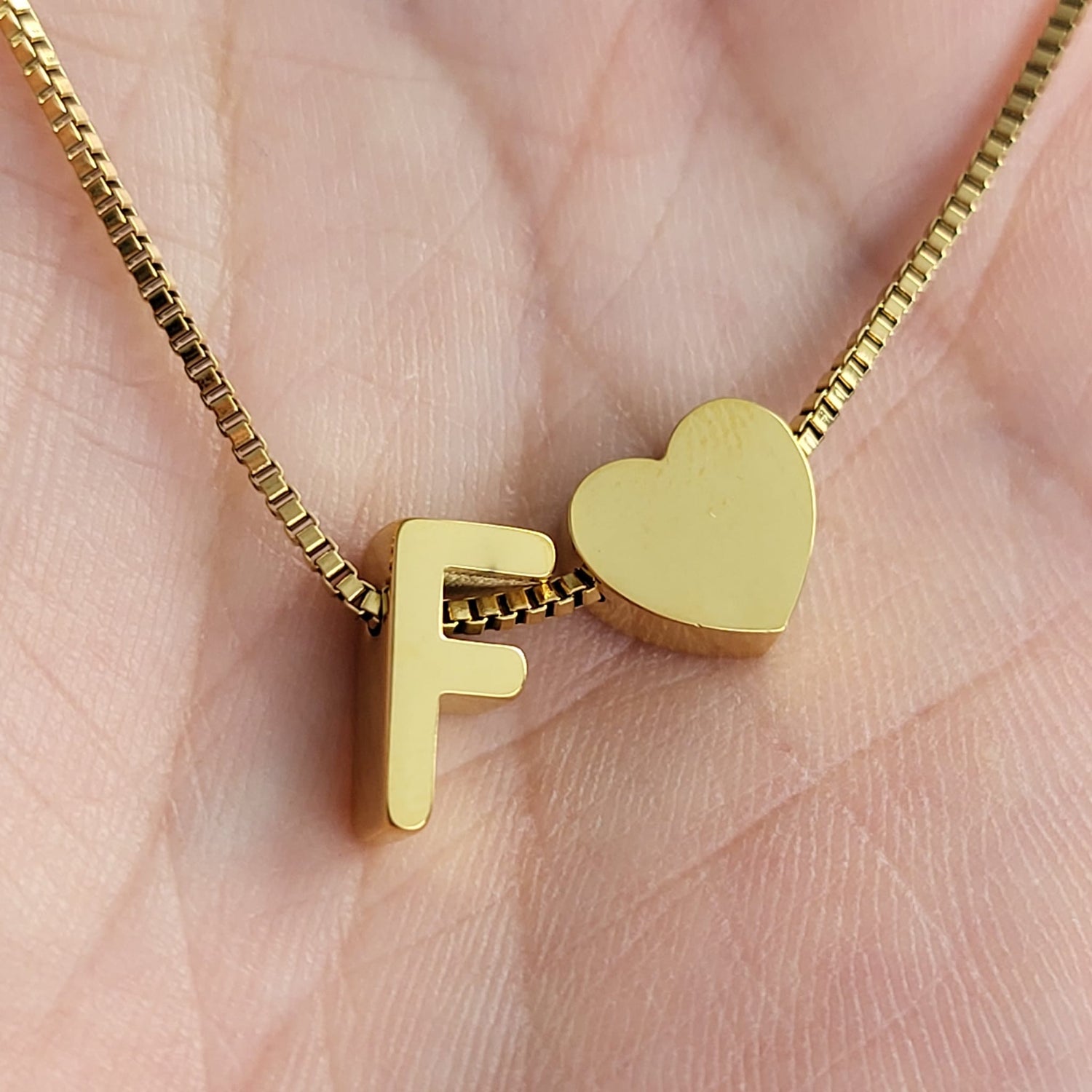 Necklace Initials Love - F