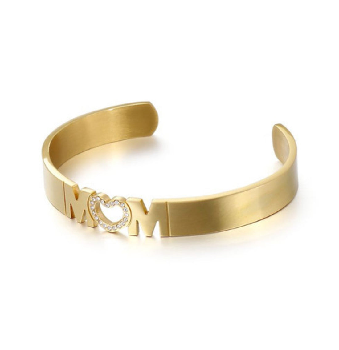 LUXE SS YOU ARE A WOW MOM BANGLE - Gold