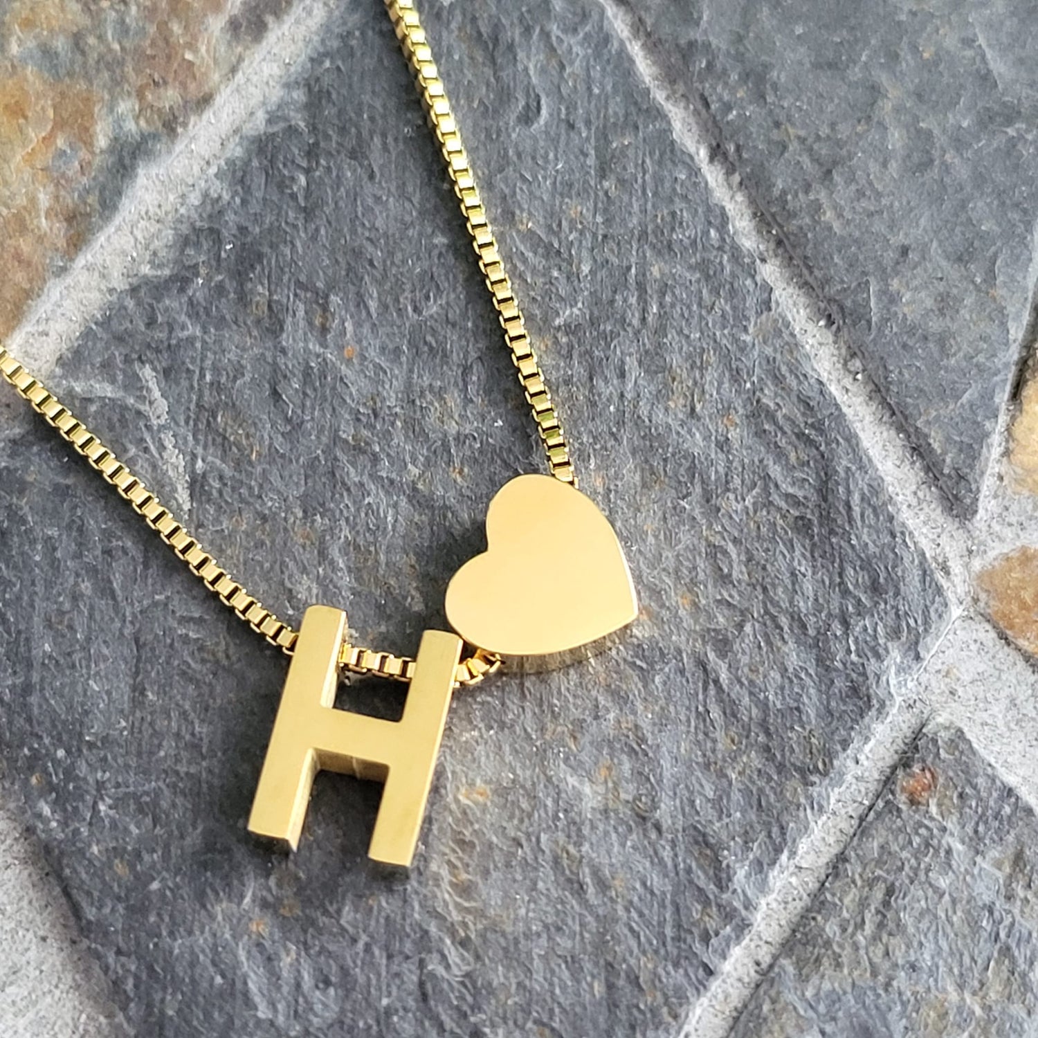 Necklace Initials Love - H