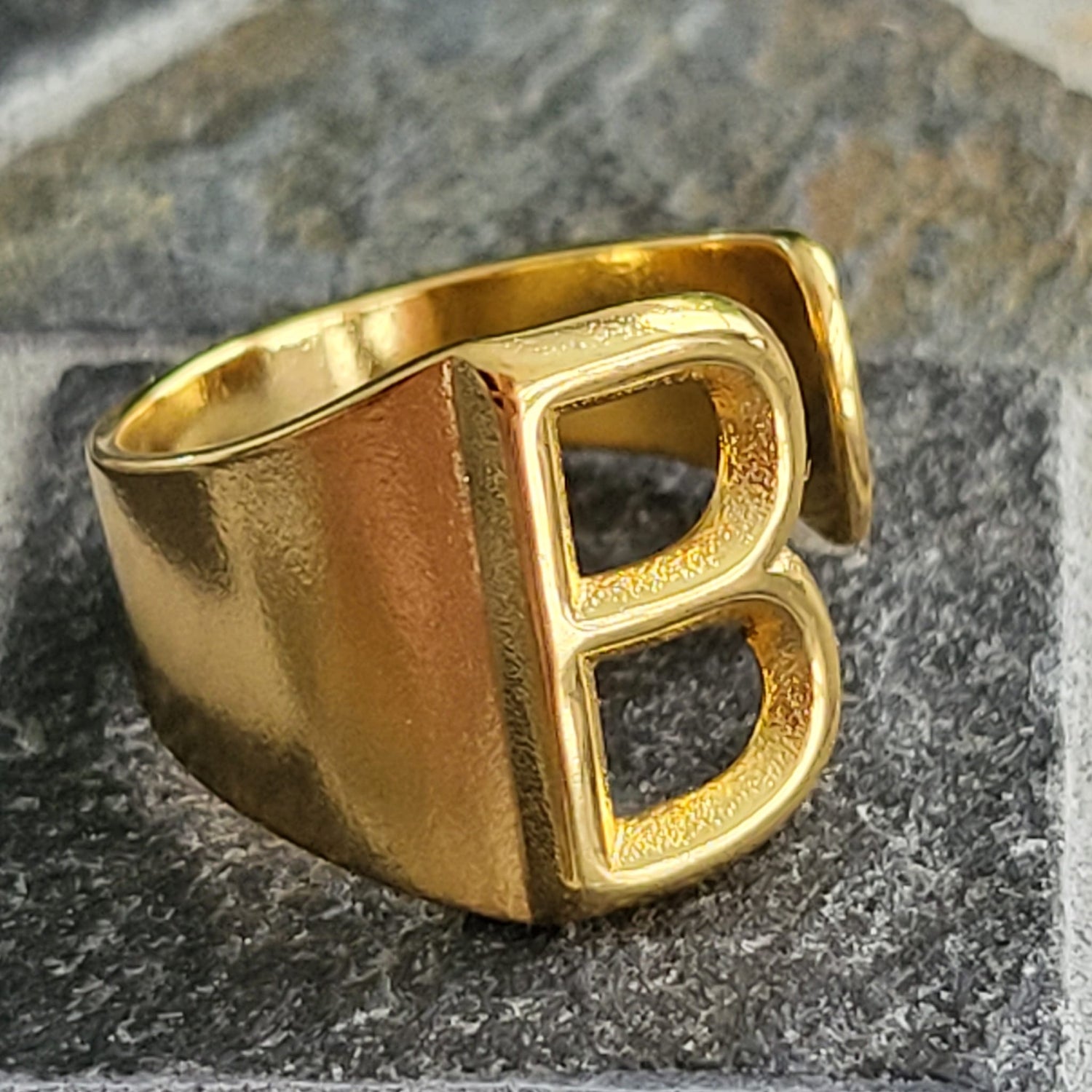Luxe Ring - Initial- B