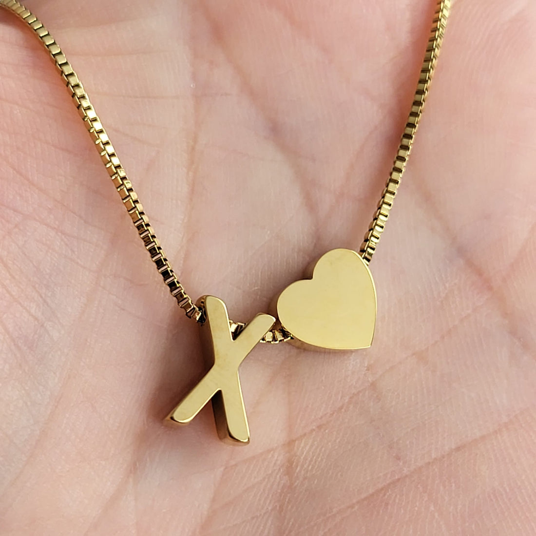 Necklace Initials Love - X