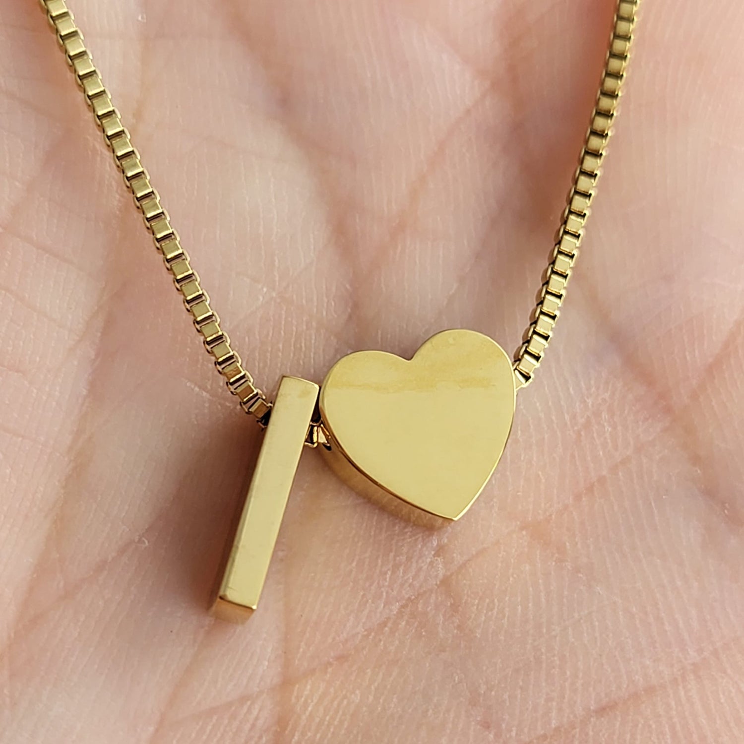 Necklace Initials Love - I