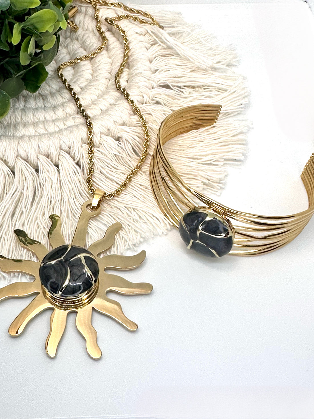 Luxe Pendant - Beach Sun (Gold) set