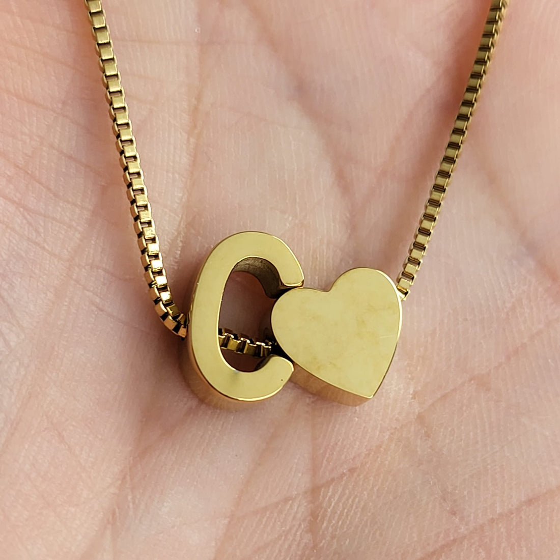 Necklace Initials Love - C