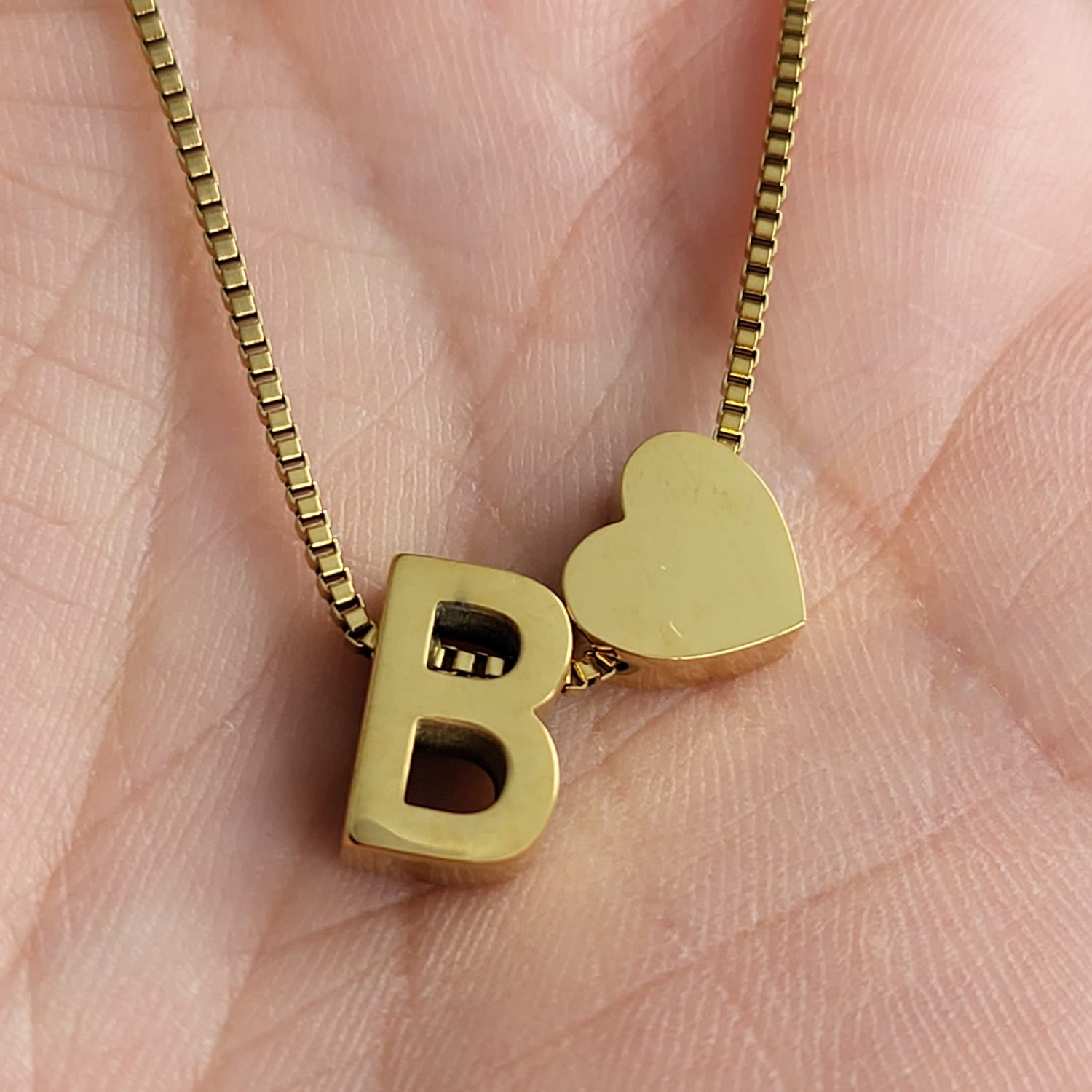 Necklace Initials Love - B