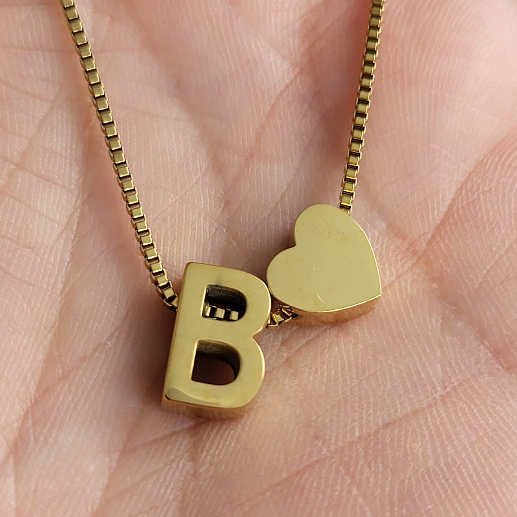 Necklace Initials Love - B