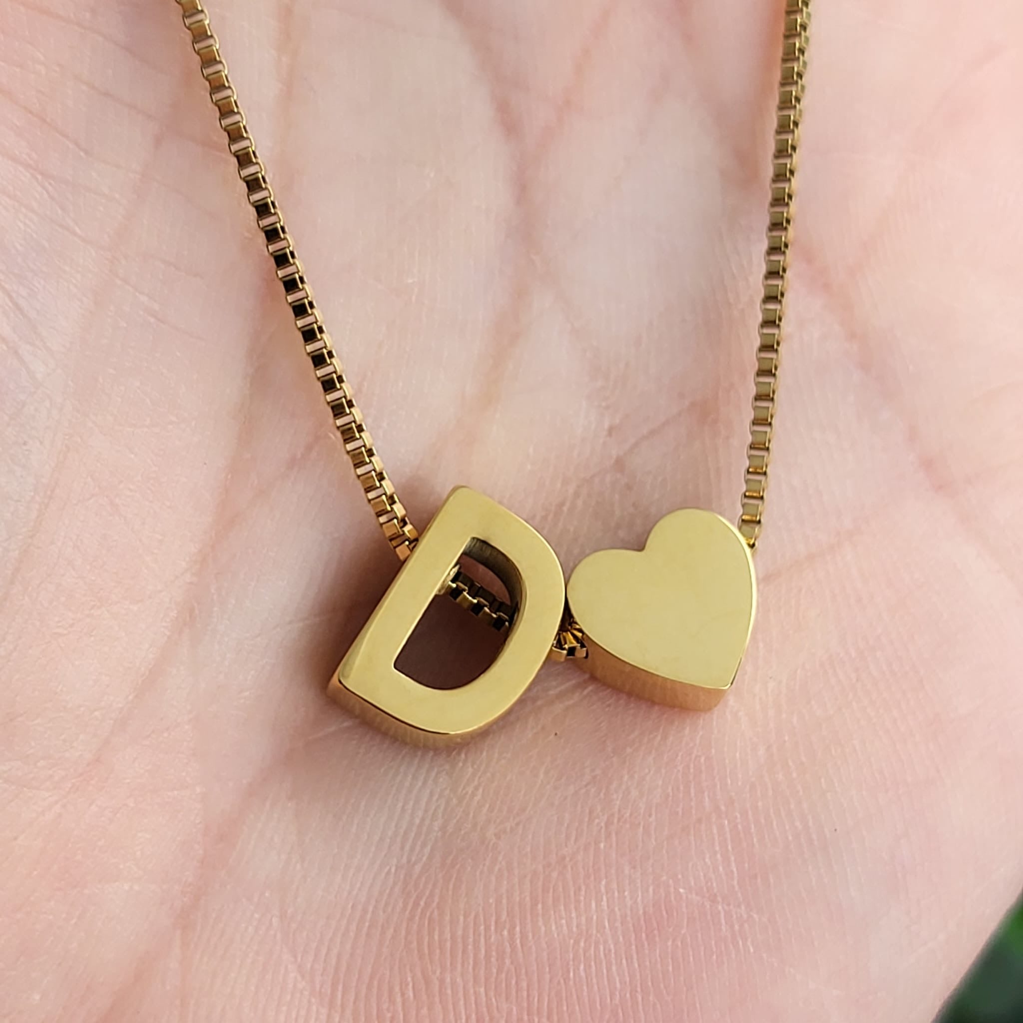 Necklace Initials Love - D