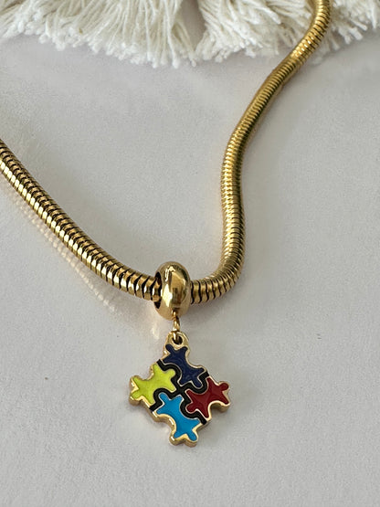 Autism Pendant - Gold