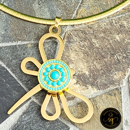 Luxe Dragonfly Pendant - Gold