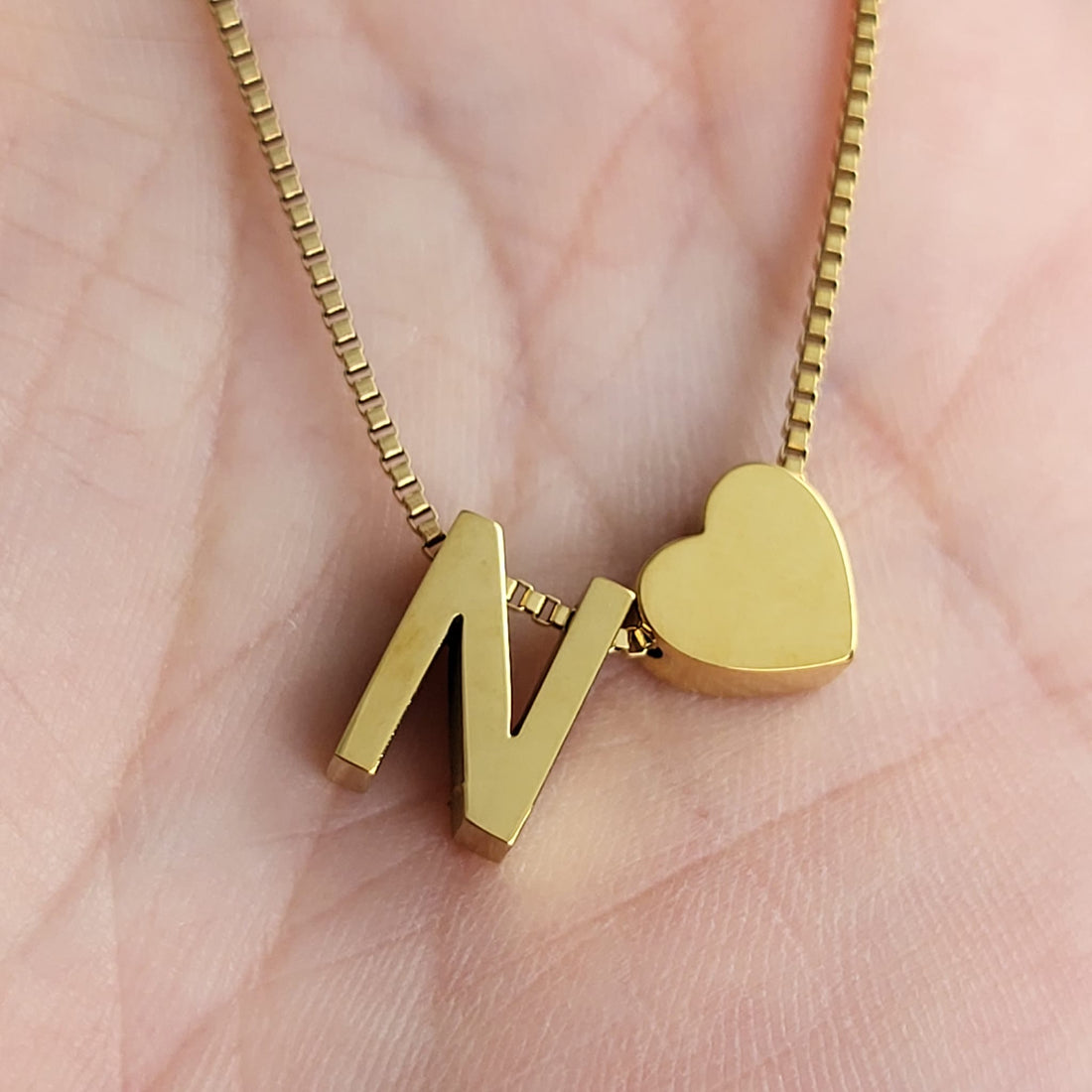 Necklace Initials Love - N