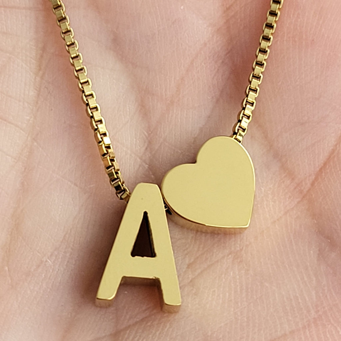 Necklace Initials Love - A