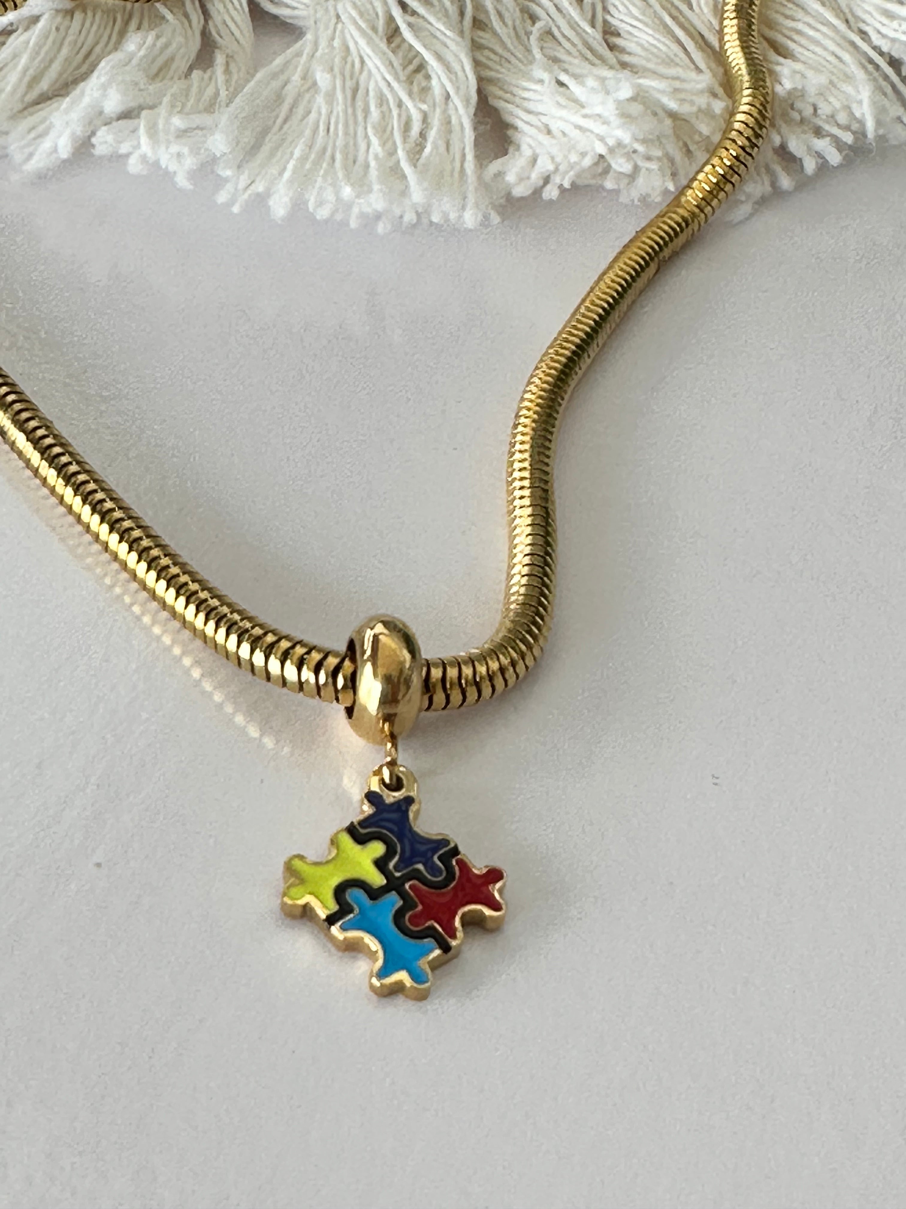 Autism Pendant - Gold