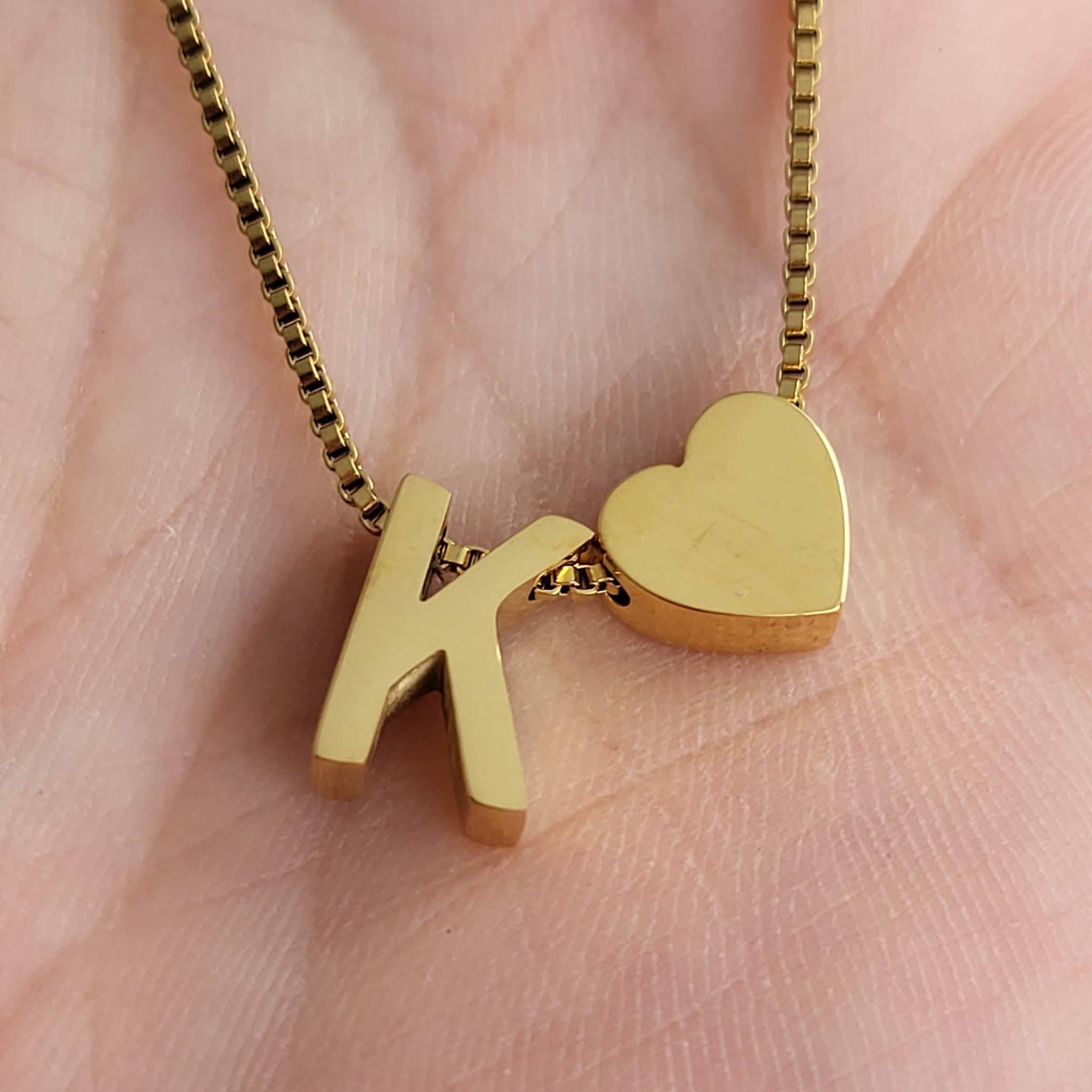 Necklace Initials Love - K