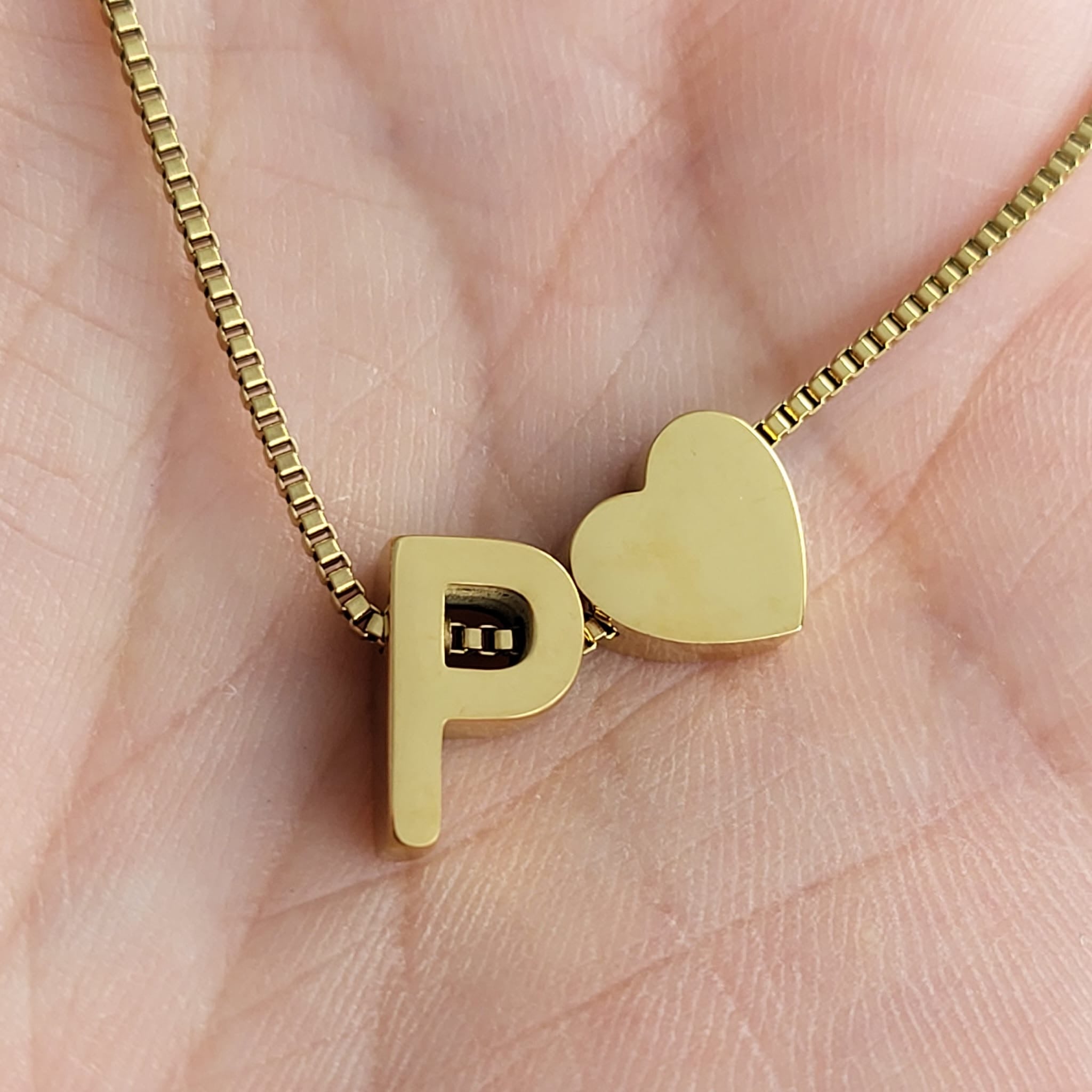 Necklace Initials Love - P