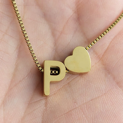 Necklace Initials Love - P