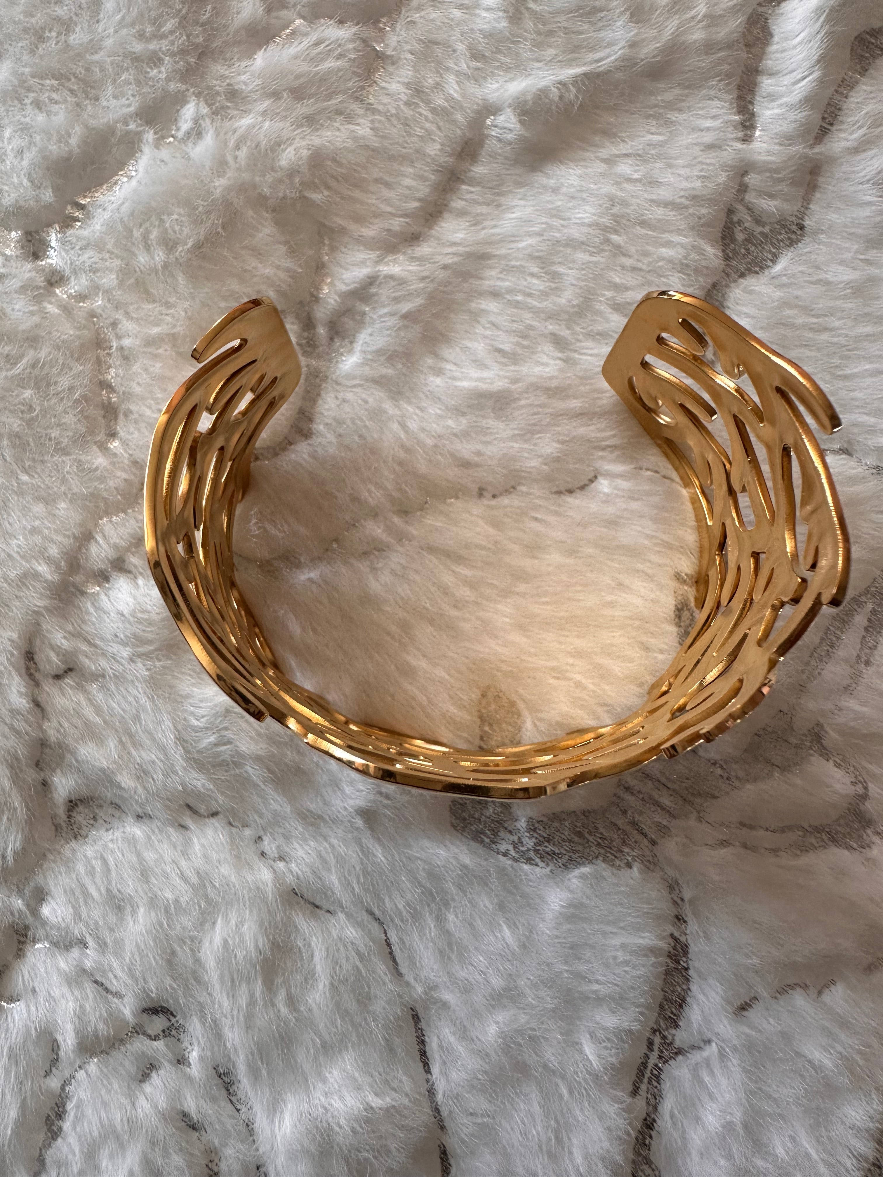 CUFF BANGLE - GOLDEN BRANCHES (GOLD)