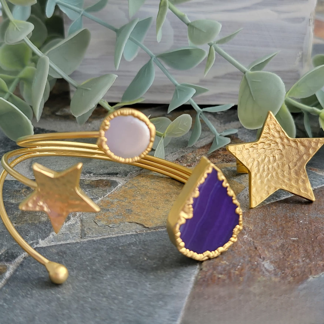 Turkish Bangle Set - Violet