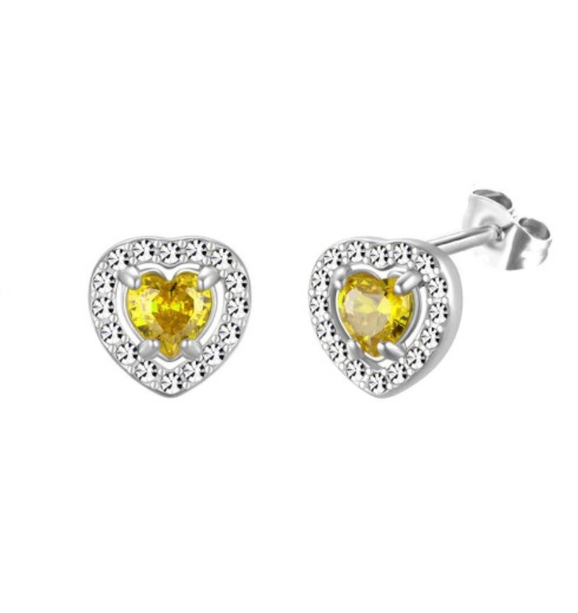 Stainless Steel Luxe In Love Earrings - Gold (silver)